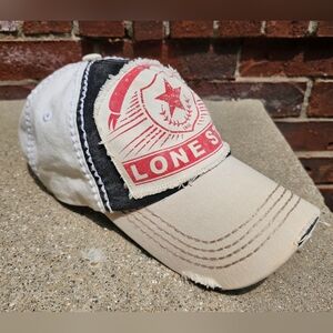 Distressed "LONE STAR" Patch Embroidery Vintage Ballcap